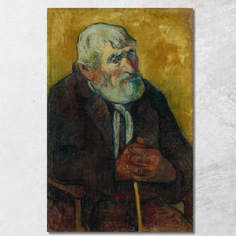 Vecchio Con Bastone Paul Gauguin quadro stampa su tela