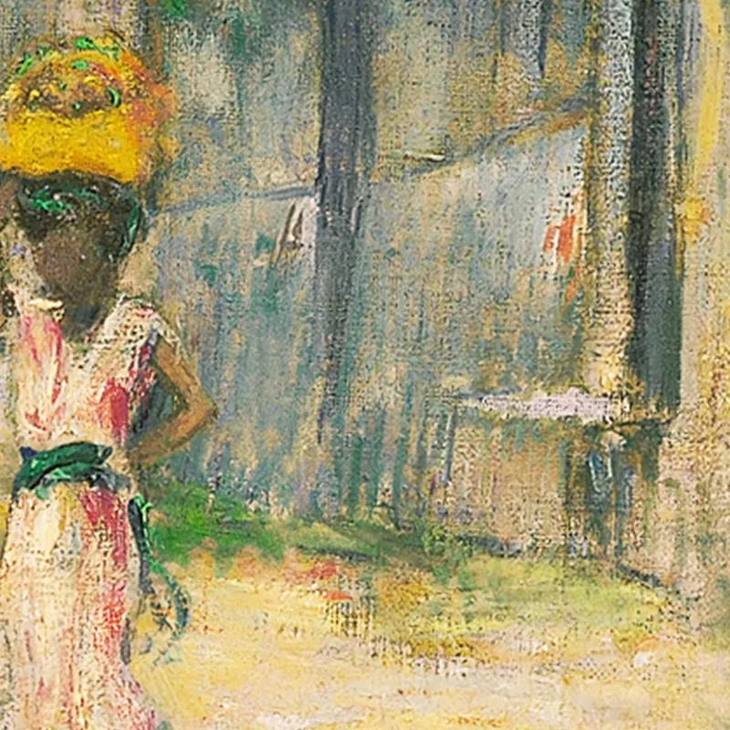 Pueblo En Martinica Mujeres Y Cabra En El Pueblo Paul Gauguin
