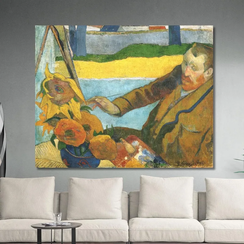 Vincent Van Gogh Painting Sunflowers Paul Gauguin
