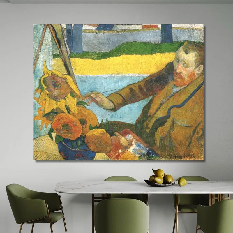Vincent Van Gogh Painting Sunflowers Paul Gauguin