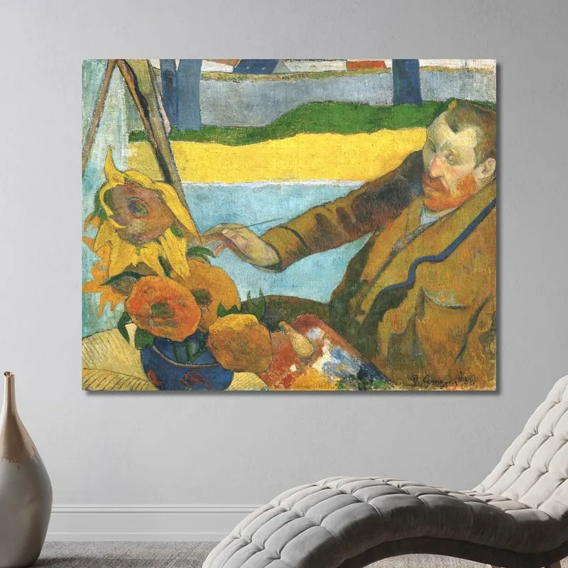 Vincent Van Gogh Painting Sunflowers Paul Gauguin