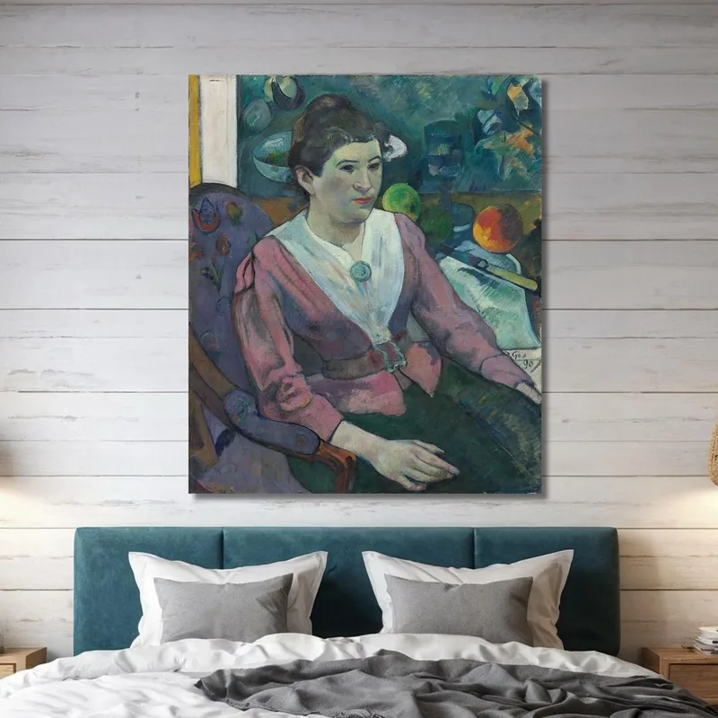 Frau Vor Einem Stillleben Von Cézanne Paul Gauguin