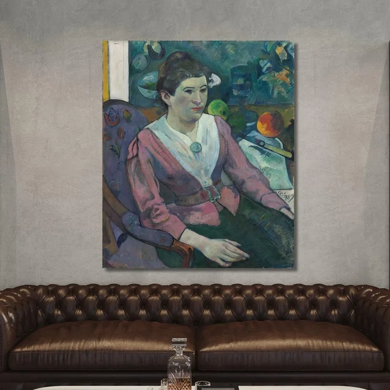 Frau Vor Einem Stillleben Von Cézanne Paul Gauguin
