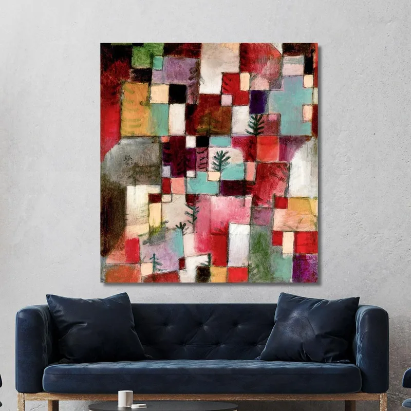 Rot-Grün-Violett-Gelb-Rhythmen Paul Klee