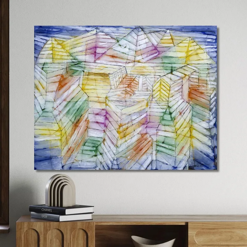 Costruzione Della Montagna Del Teatro Paul Klee quadro stampa su tela