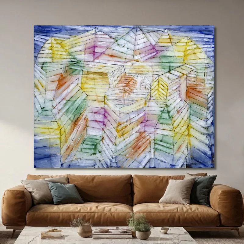 Costruzione Della Montagna Del Teatro Paul Klee quadro stampa su tela