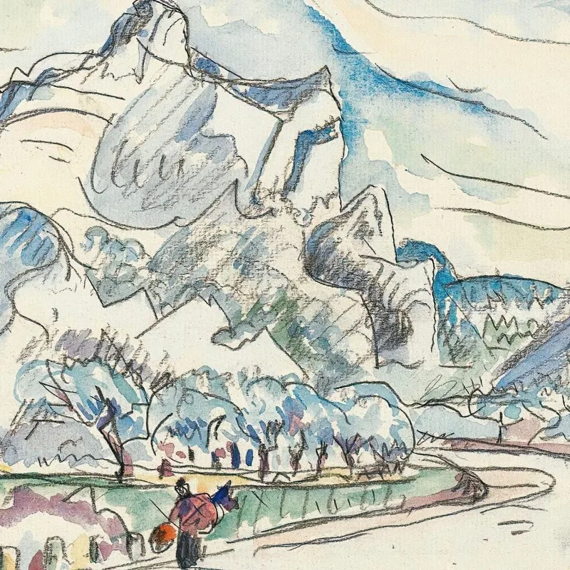 Vista De Los Alpilles Desde Saint-Rémy-De-Provence Paul Signac