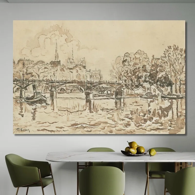 Paris. La Passerelle Des Arts Paul Signac