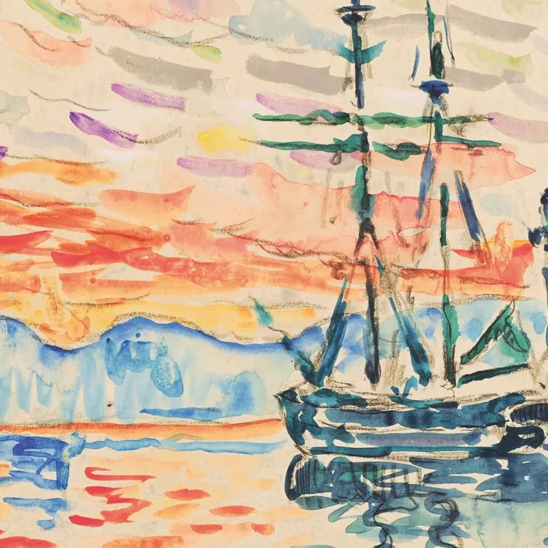 Saint-Tropez El Puerto Al Atardecer Paul Signac
