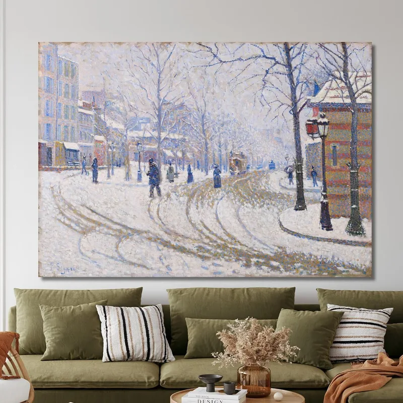 Snow Boulevard De Clichy Paris Paul Signac