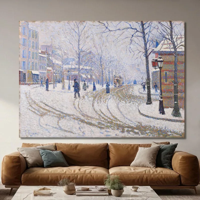 Snow Boulevard De Clichy Paris Paul Signac