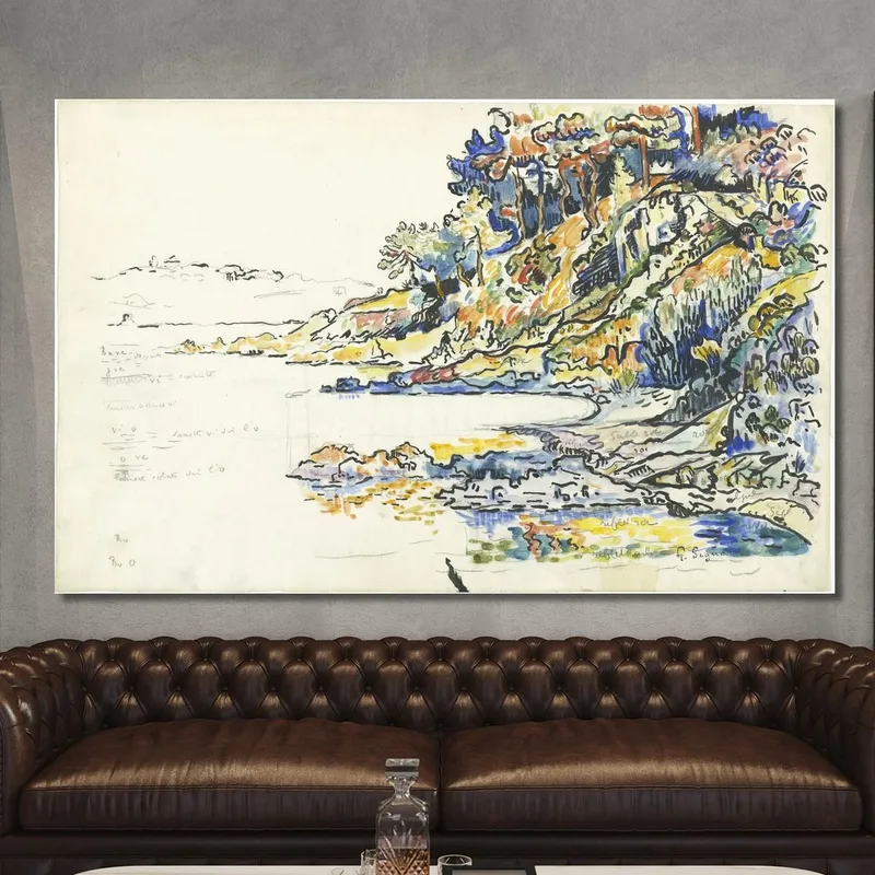 The Calanque At Saint Tropez Paul Signac