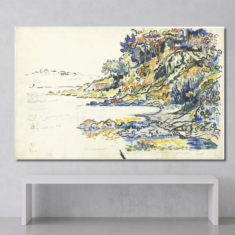 The Calanque At Saint Tropez Paul Signac
