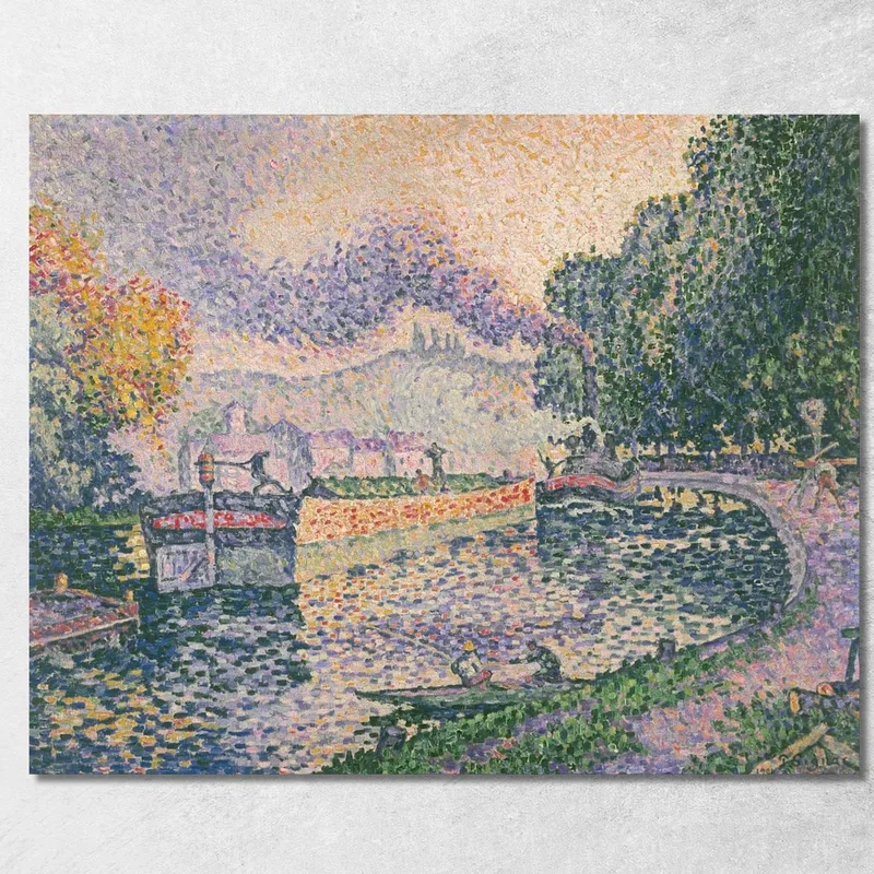 El Canal De Remolcadores En Samois Paul Signac cuadro en lienzo
