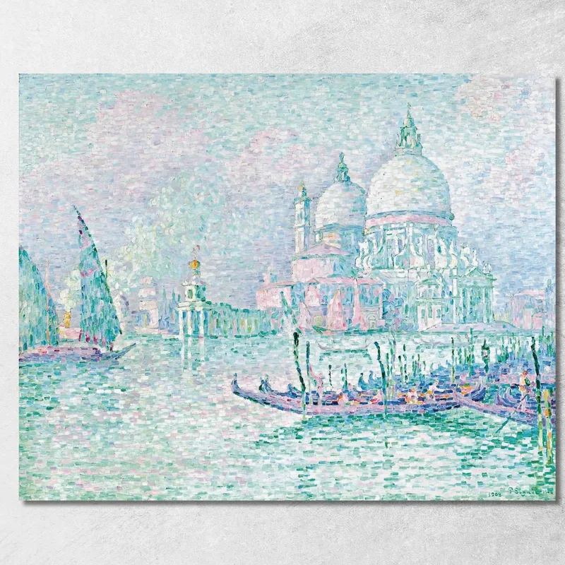 Venecia. El Saludo. Verde Paul Signac cuadro en lienzo