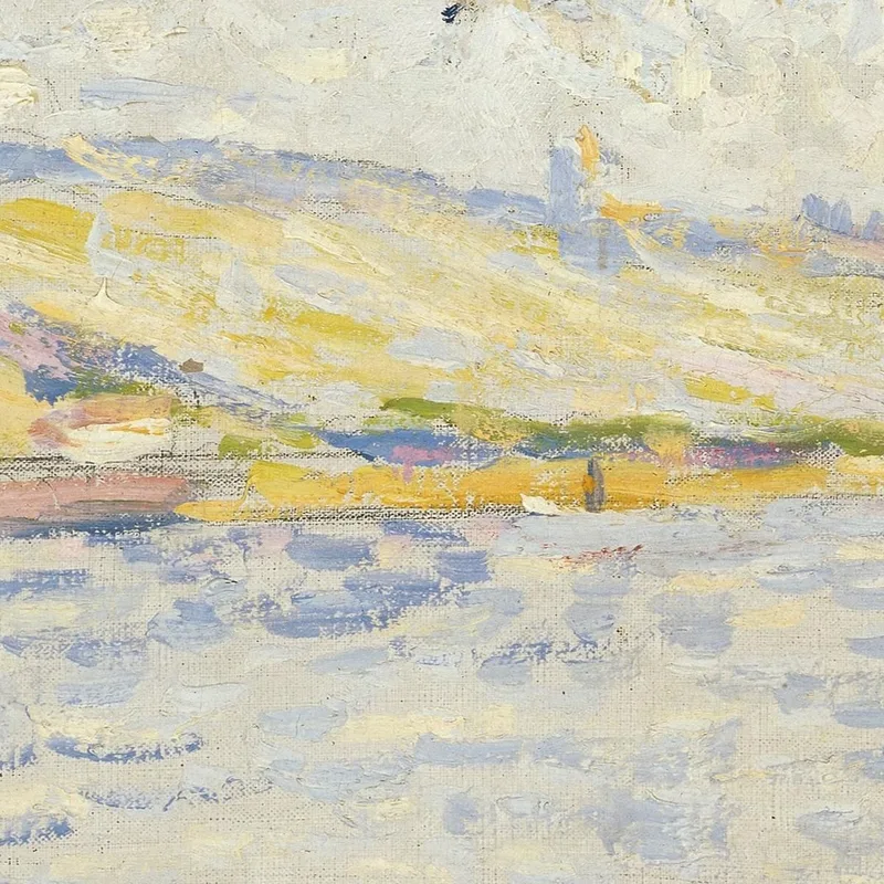 View Of The Seine At Herblay Paul Signac
