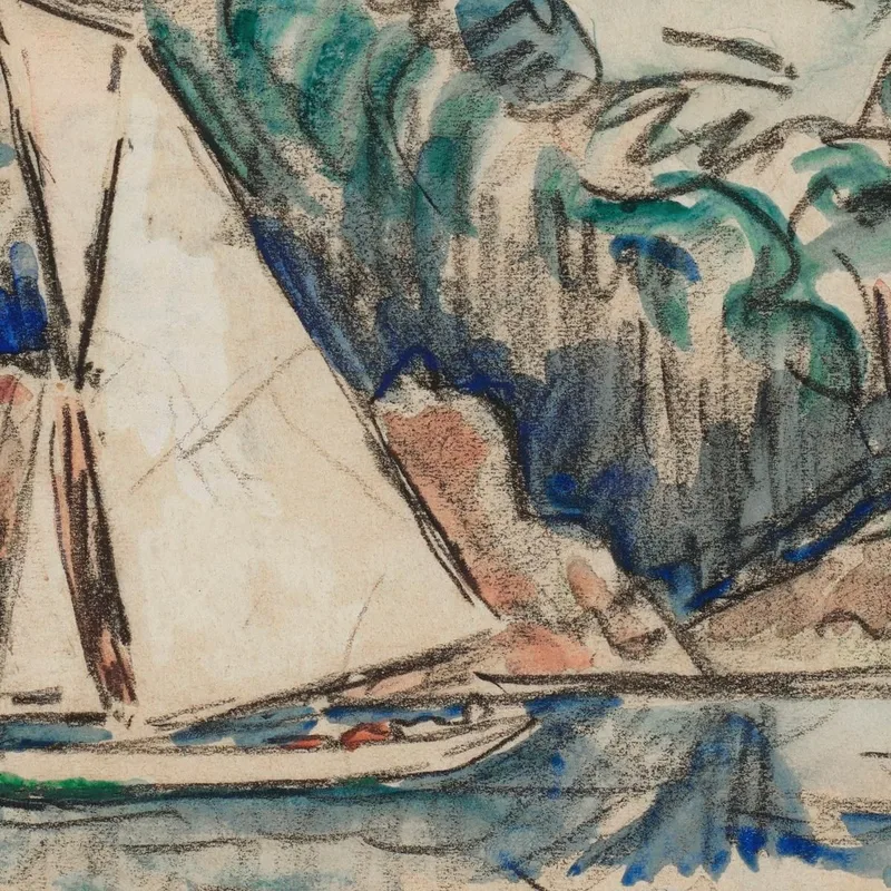 Segelbootfahren Auf Dem Trieux Paul Signac