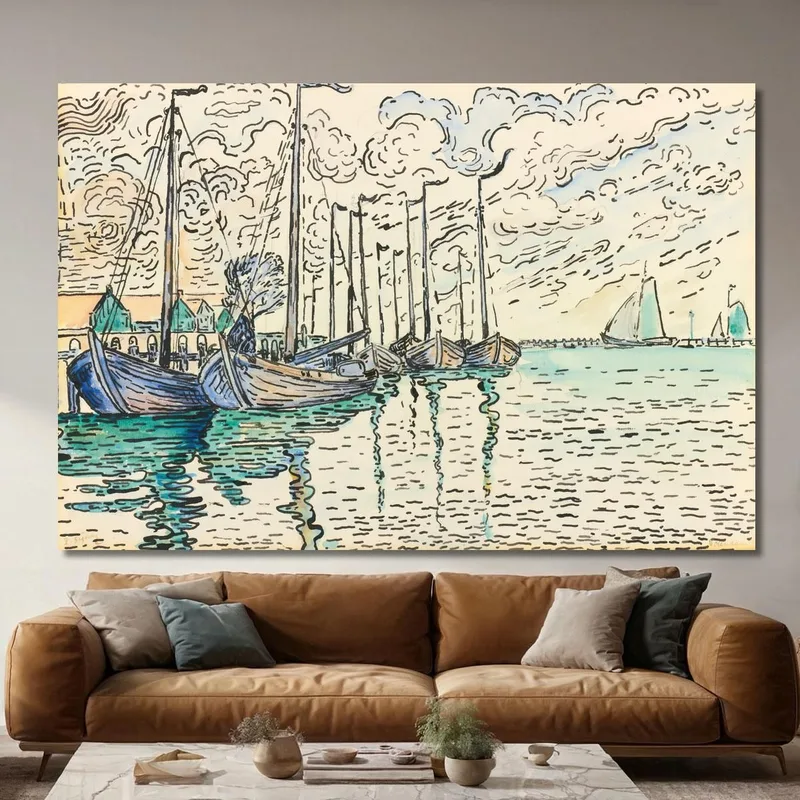 Volendam-Fischerboote Paul Signac