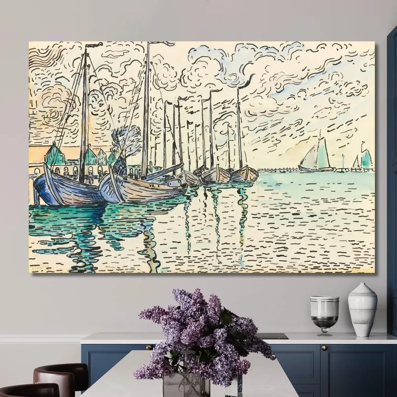 Volendam-Fischerboote Paul Signac