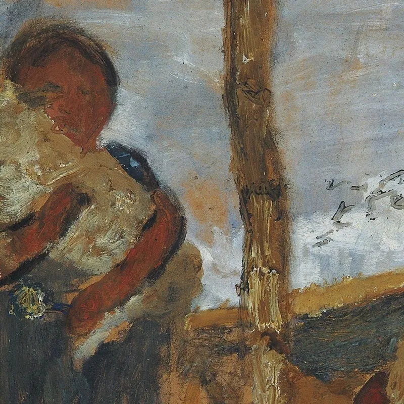 Niños Y Gallinas Frente A Un Paisaje Paula Modersohn-Becker