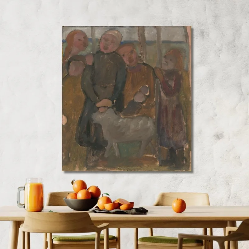 Cinco Niños Con Una Oveja Paula Modersohn-Becker
