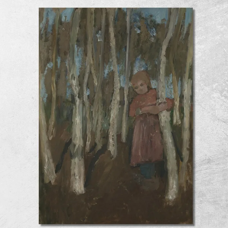 Fille Dans Une Forêt De Bouleaux Paula Modersohn-Becker tableau impression sur toile