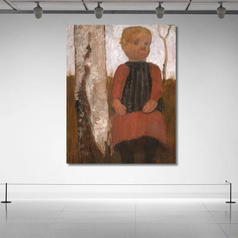 Ragazza In Un Vestito Rosso Paula Modersohn-Becker