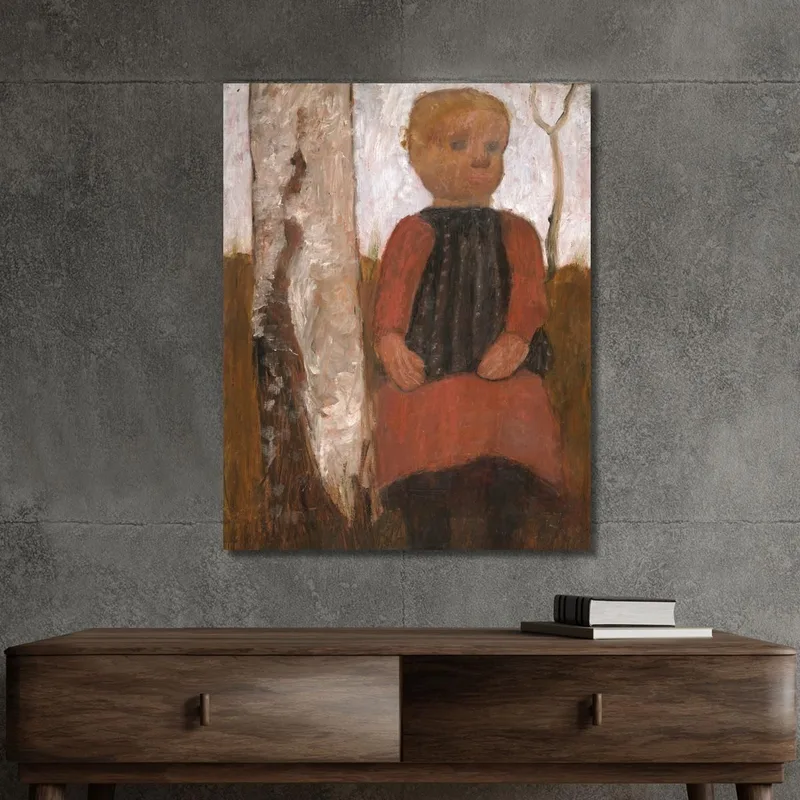 Ragazza In Un Vestito Rosso Paula Modersohn-Becker