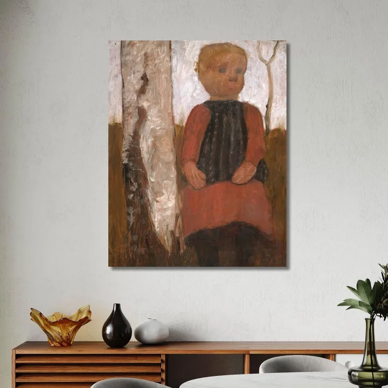 Ragazza In Un Vestito Rosso Paula Modersohn-Becker
