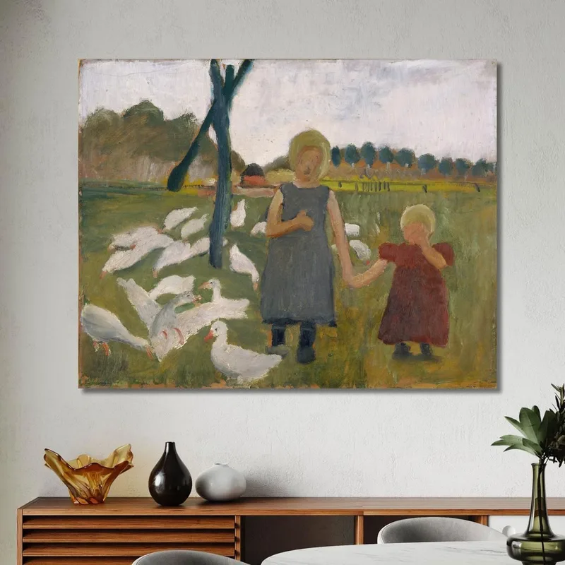 Niños Con Gansos Paula Modersohn-Becker