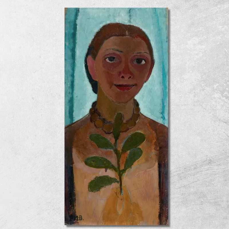 Autorretrato Con Una Rama De Camelia Paula Modersohn-Becker cuadro en lienzo