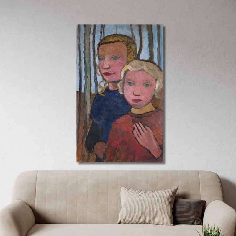 Zwei Mädchen Vor Birken Paula Modersohn-Becker