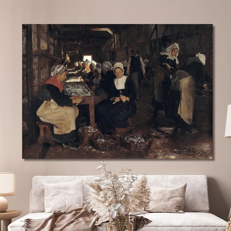 Una Fabbrica Di Sardine A Concarneau Peder Severin Krøyer