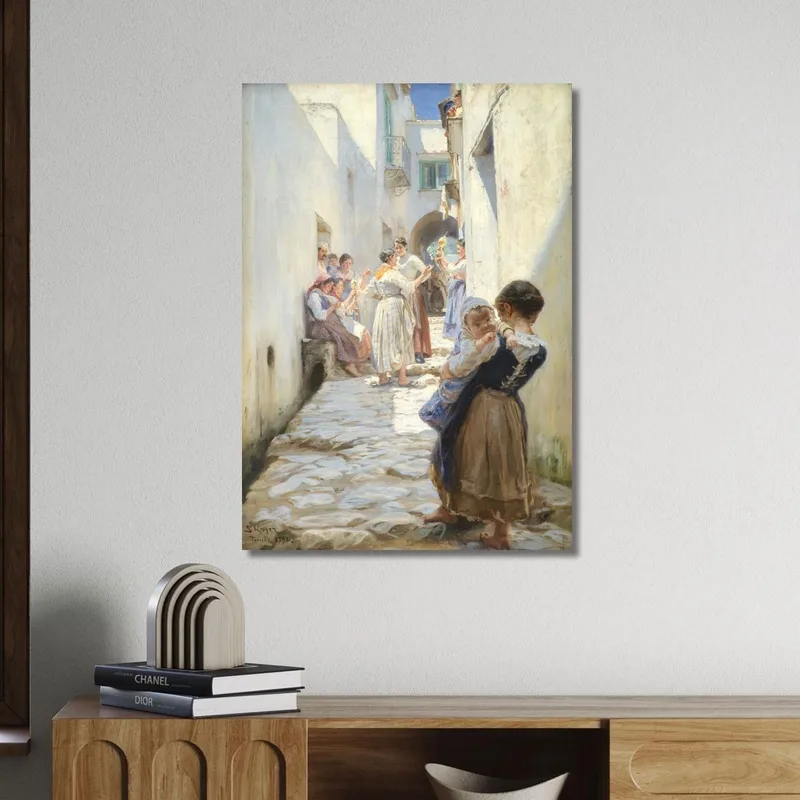 Eine Straße In Torello Italien Peder Severin Krøyer