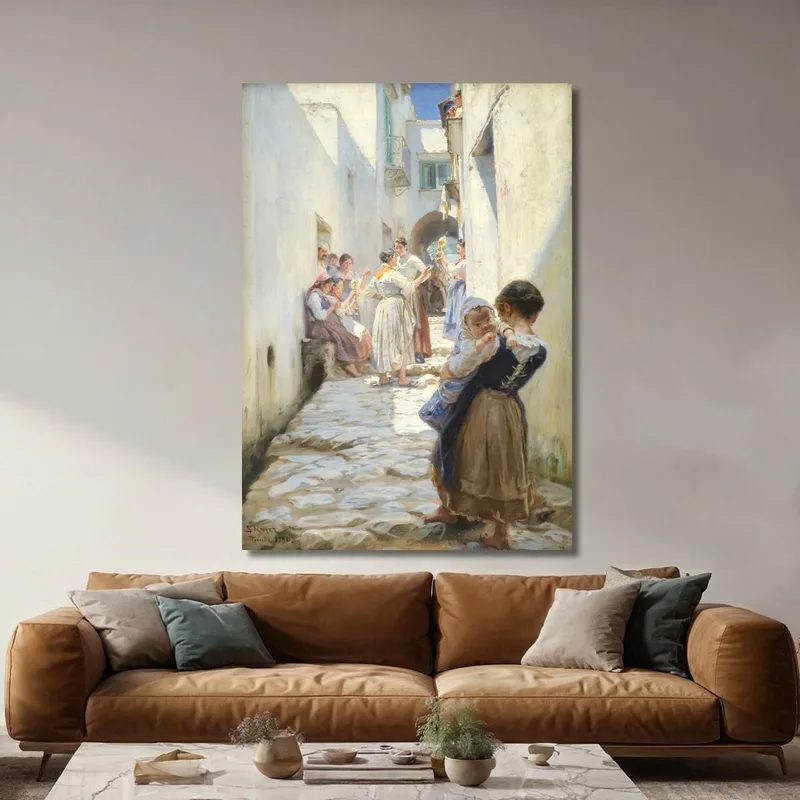 Eine Straße In Torello Italien Peder Severin Krøyer