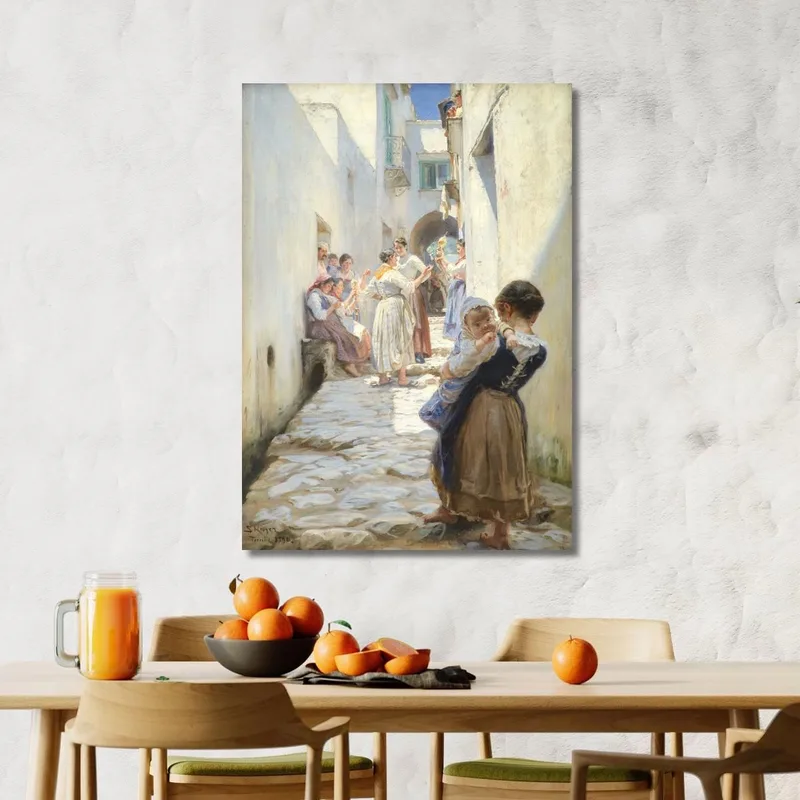 Eine Straße In Torello Italien Peder Severin Krøyer