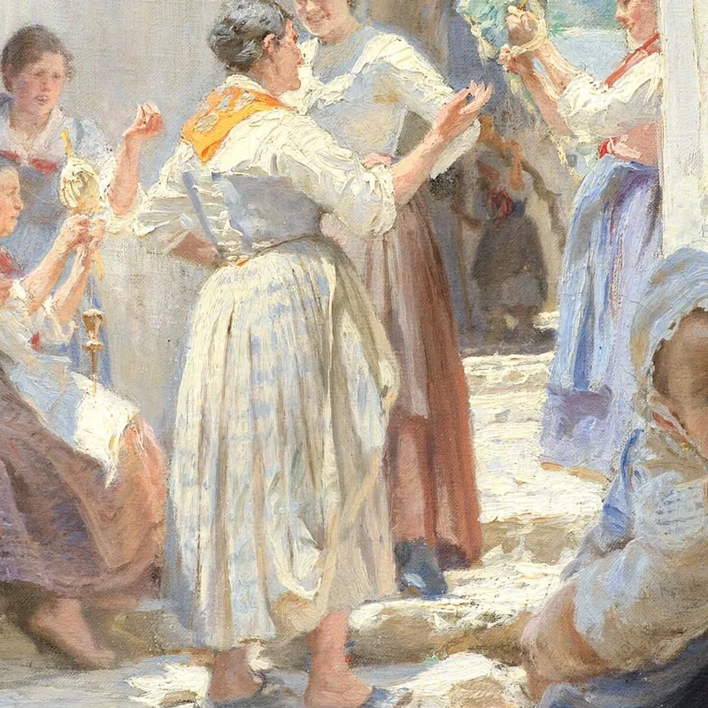 Eine Straße In Torello Italien Peder Severin Krøyer