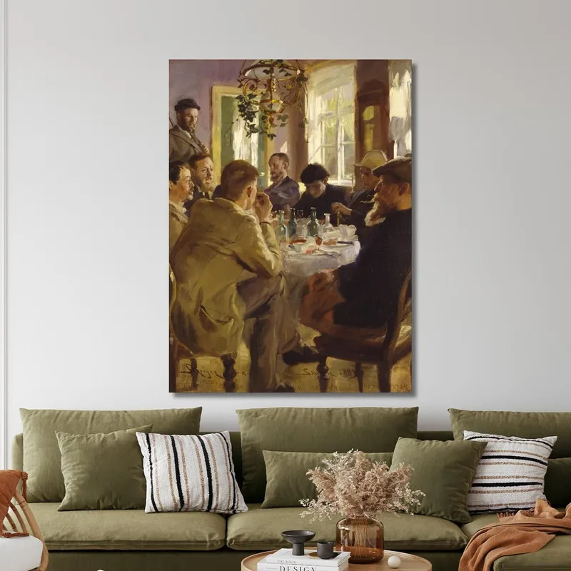 Almuerzo De Artistas En El Hotel Brøndum Peder Severin Krøyer