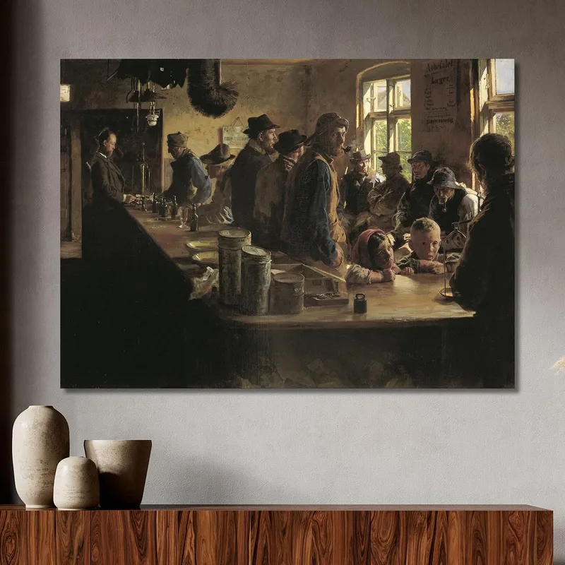 En La Tienda De Comestibles Cuando No Hay Pesca Peder Severin Krøyer