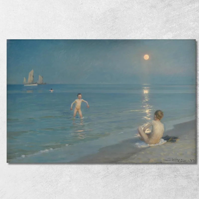Ragazzi Che Fanno Il Bagno A Skagen. Sera D'Estate Peder Severin Krøyer quadro stampa su tela