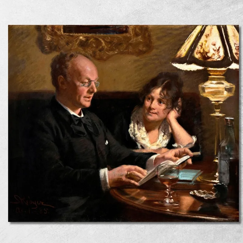 Doppio Ritratto Dell'Attore Reale Emil Poulsen E Di Sua Moglie Anna Born Næser Peder Severin Krøyer quadro stampa su tela