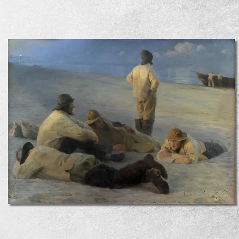 Pescatori Sulla Spiaggia Di Skagen Peder Severin Krøyer quadro stampa su tela