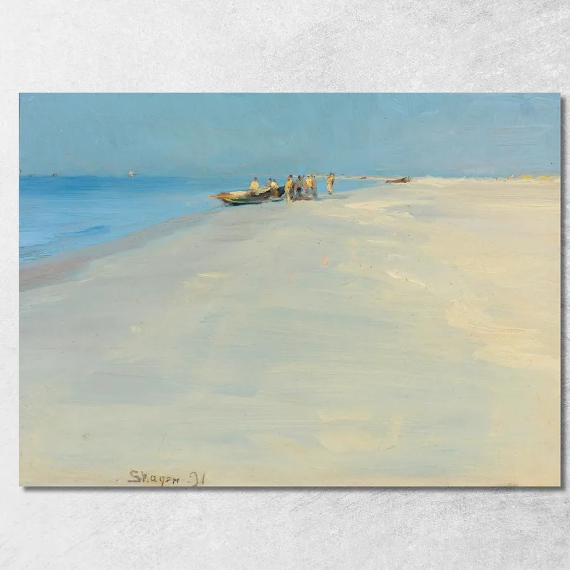 Pescatori Sulla Spiaggia Di Skagen Peder Severin Krøyer quadro stampa su tela