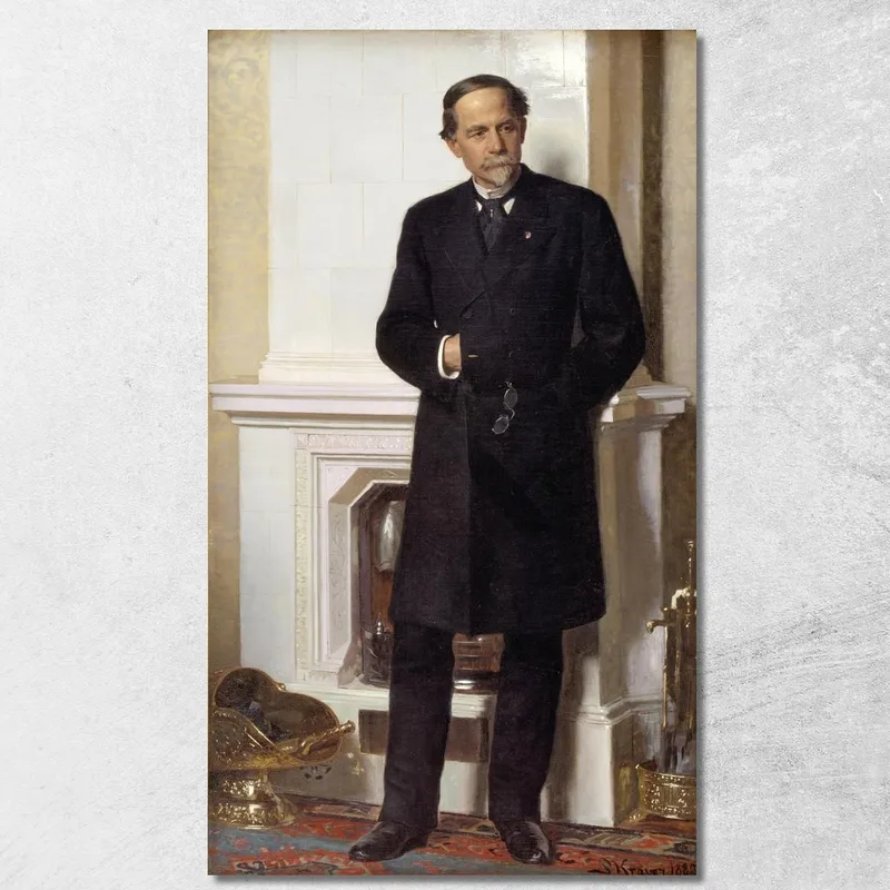 Portrait De L'Architecte F. Meldahl Peder Severin Krøyer tableau impression sur toile