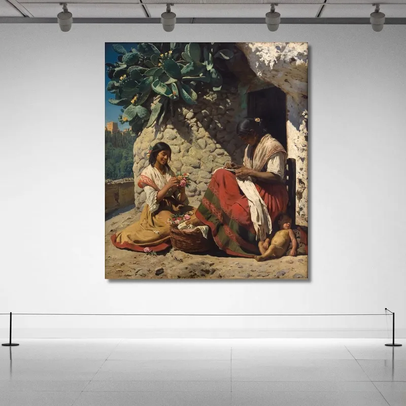 Due Donne Gitane Fuori Dalla Loro Casetta. Spagna Peder Severin Krøyer