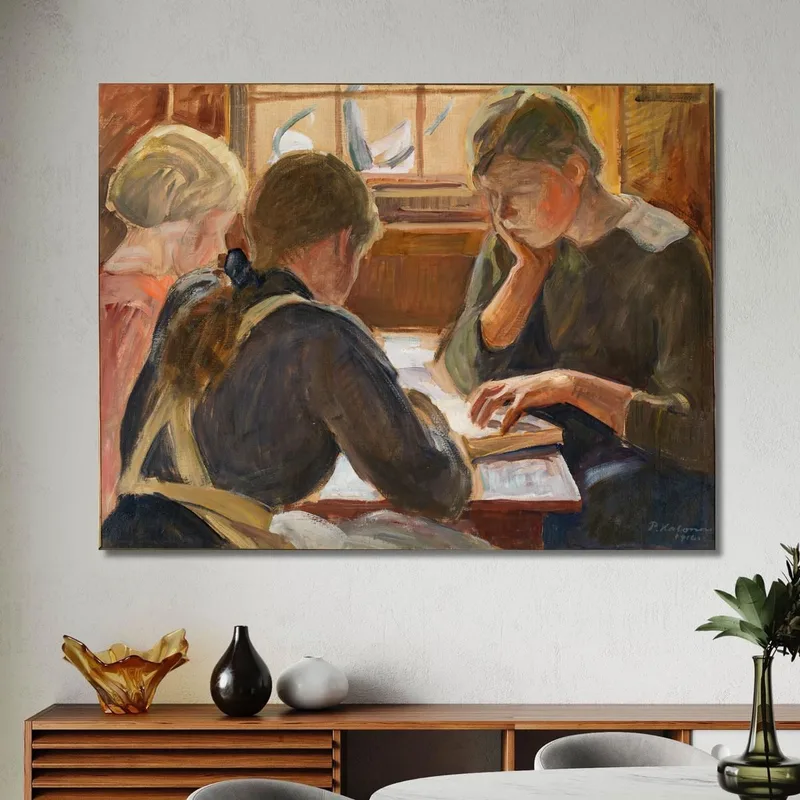 Niños Leyendo Pekka Halonen