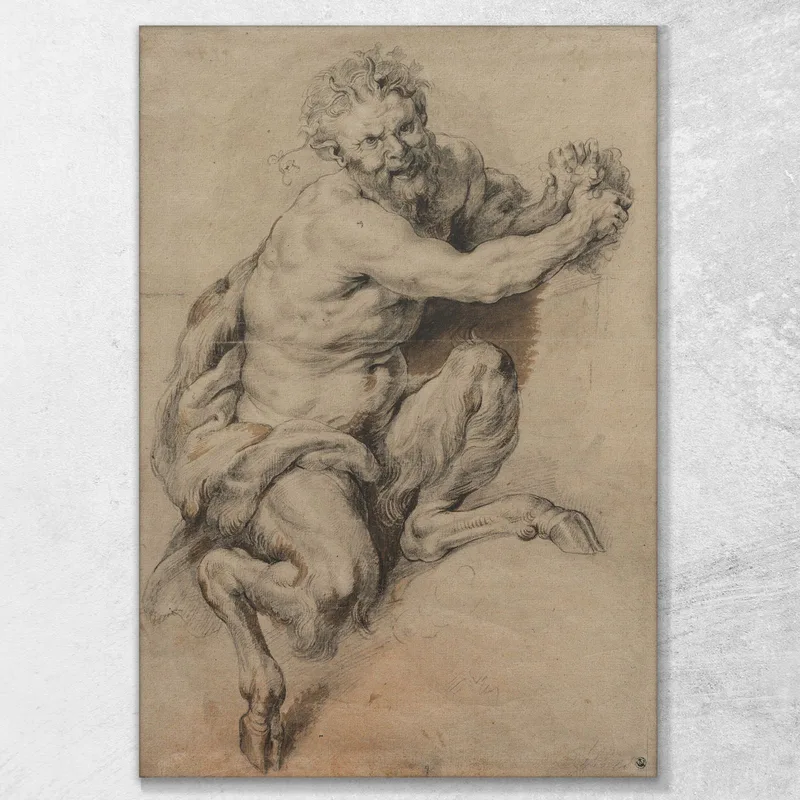 Un Fauno Agarrando Un Racimo De Uvas Peter Paul Rubens