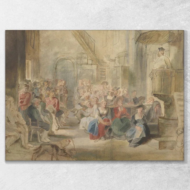 A Sermon In A Village Church Peter Paul Rubens