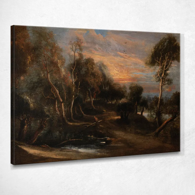 A Wooded Landscape At Sunset Peter Paul Rubens canvas print