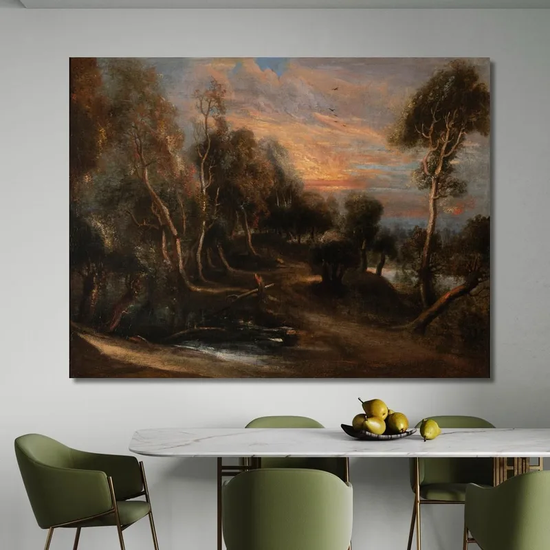 Un Paesaggio Boscoso Al Tramonto Peter Paul Rubens